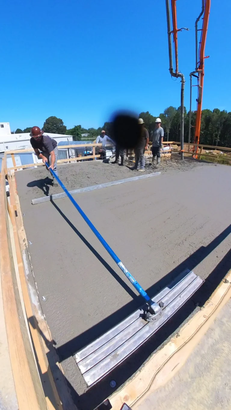 Commercial concrete on a roof
