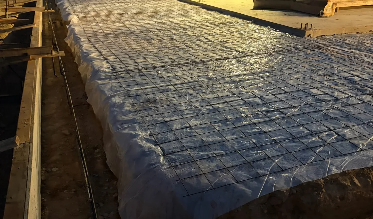 Forms for a large shop pad in Gibsonville