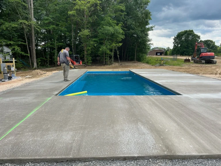 Concrete pool deck