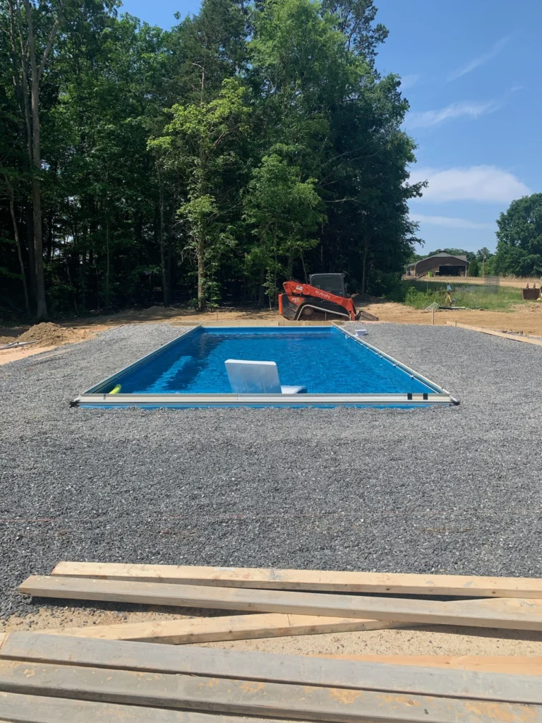 Concrete pool deck