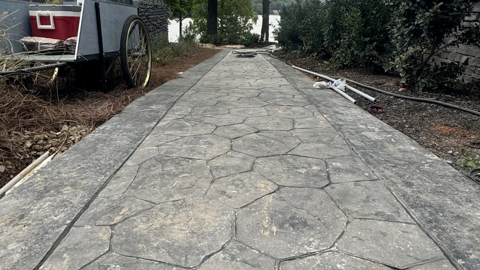 Stamped decorative concrete