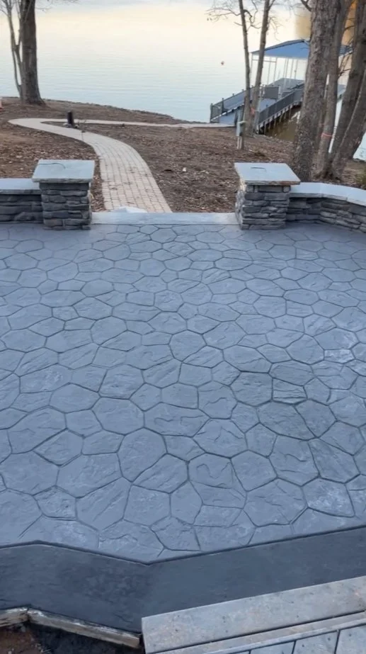 Stamped decorative concrete