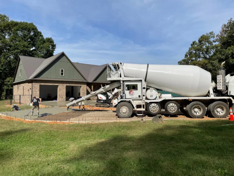 Concrete driveway